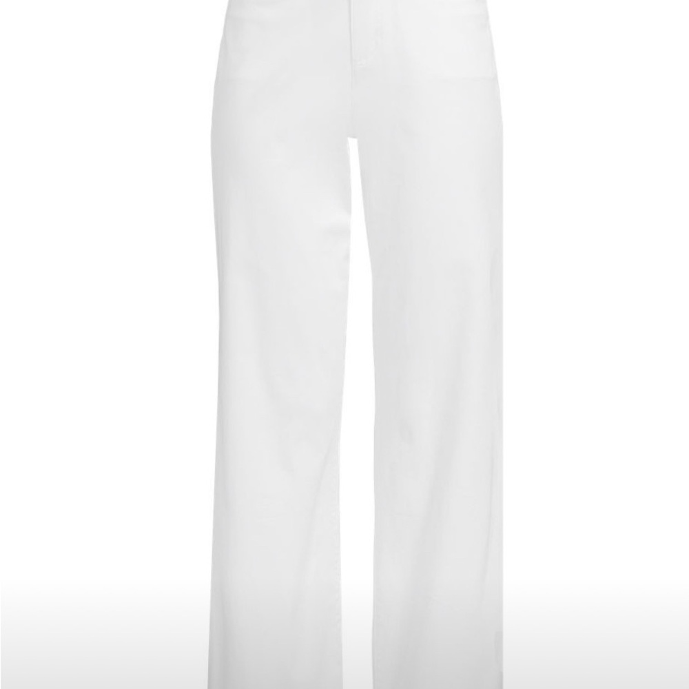 White Wide-Leg Pants - LandsEnd